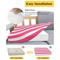 thumbnail image 5 of Pink Striped Couch Cushion Covers Stretch, Washable Sofa Seat Covers Individual Seat Cushion Sofa Slipcovers Modern Simple Monochrome Geometric White Couch Cover Furniture Protector S-1PCS, 5 of 7