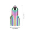 thumbnail image 2 of OULII 4Pcs Aluminum Universal Tire Valve Caps Easy Install Rocket Style Valve Stem Covers, 2 of 6