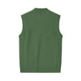 thumbnail image 6 of Resicozy Men's Sweater Vest Solid Color V-Neck Sleeveless Knitted Button Down Cardigan Big and Tall Vest Army Green M, 6 of 6