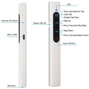 ZIQIAN Volume Control Hyperlink Wireless Presentation Remote