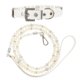 thumbnail image 4 of unbranded 2Pcs Adjustable White Dog Neckwear with Pearls and Soft Leash for Outdoor and Party Use, 4 of 7