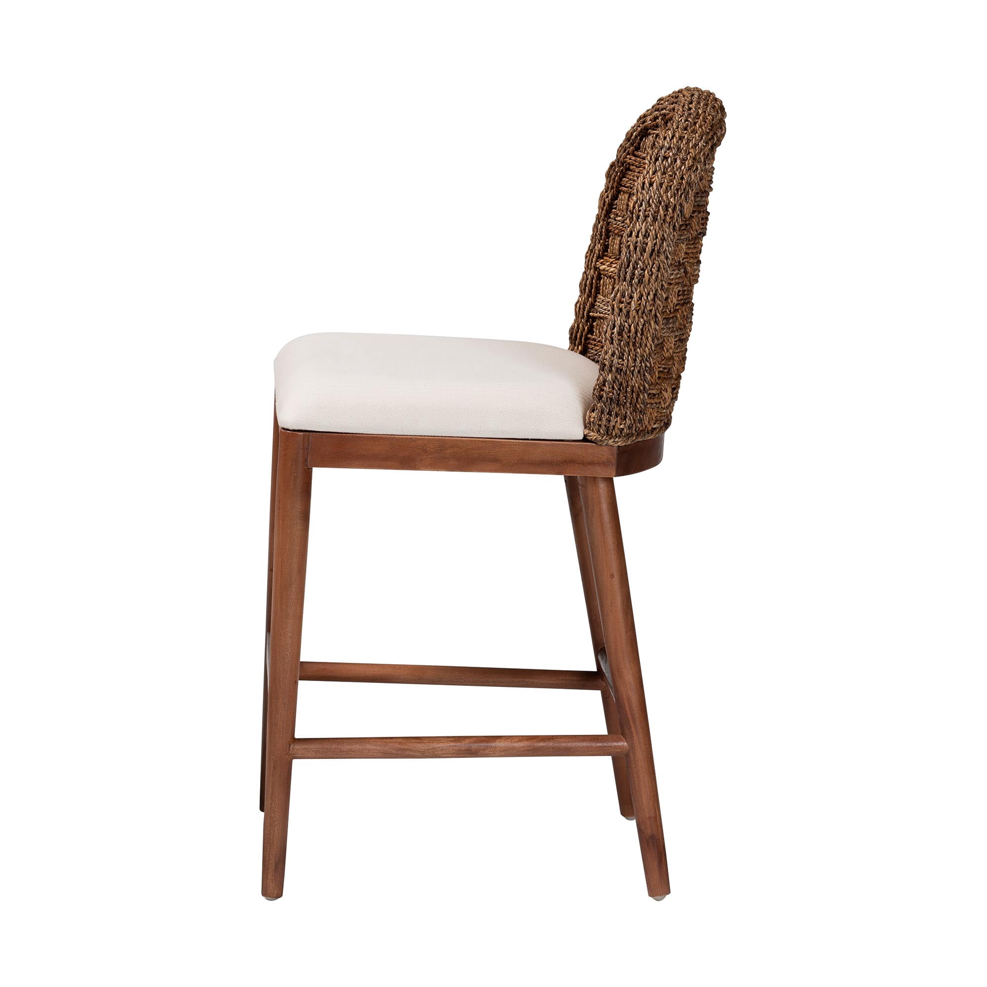 bali & pari Denver Boho Counter Stool, Walnut Brown