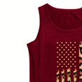 thumbnail image 3 of Wang6 American Flag Tank Tops for Women Patriotic Shirt USA Flag Stars Stripes Print Sleeveless T-Shirt 4th of July Tee Shirts 0429liRed XXL, 3 of 4