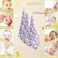 thumbnail image 2 of Spring Lavender Branch Baby Muslin Washcloths Soft Absorbent Face Towel, Purple Flowers Summer Burp Cloths Cotton Bath Wipes 5 PCS Infant Wash Cloth for Newborn Boys Girls 12x12 inches, 2 of 6