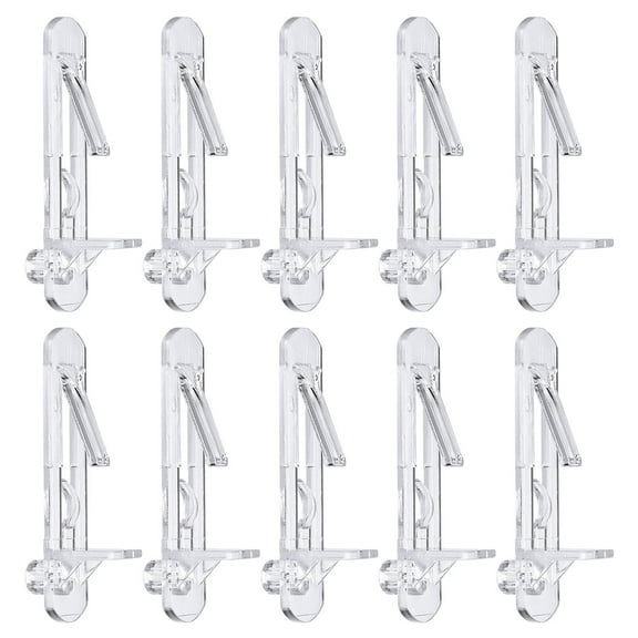 Plastic Locking Shelf Pins, 50 Pack Clear Shelf Pegs Fit 6.9mm Hole 5/8"(16mm) Thick Shelf