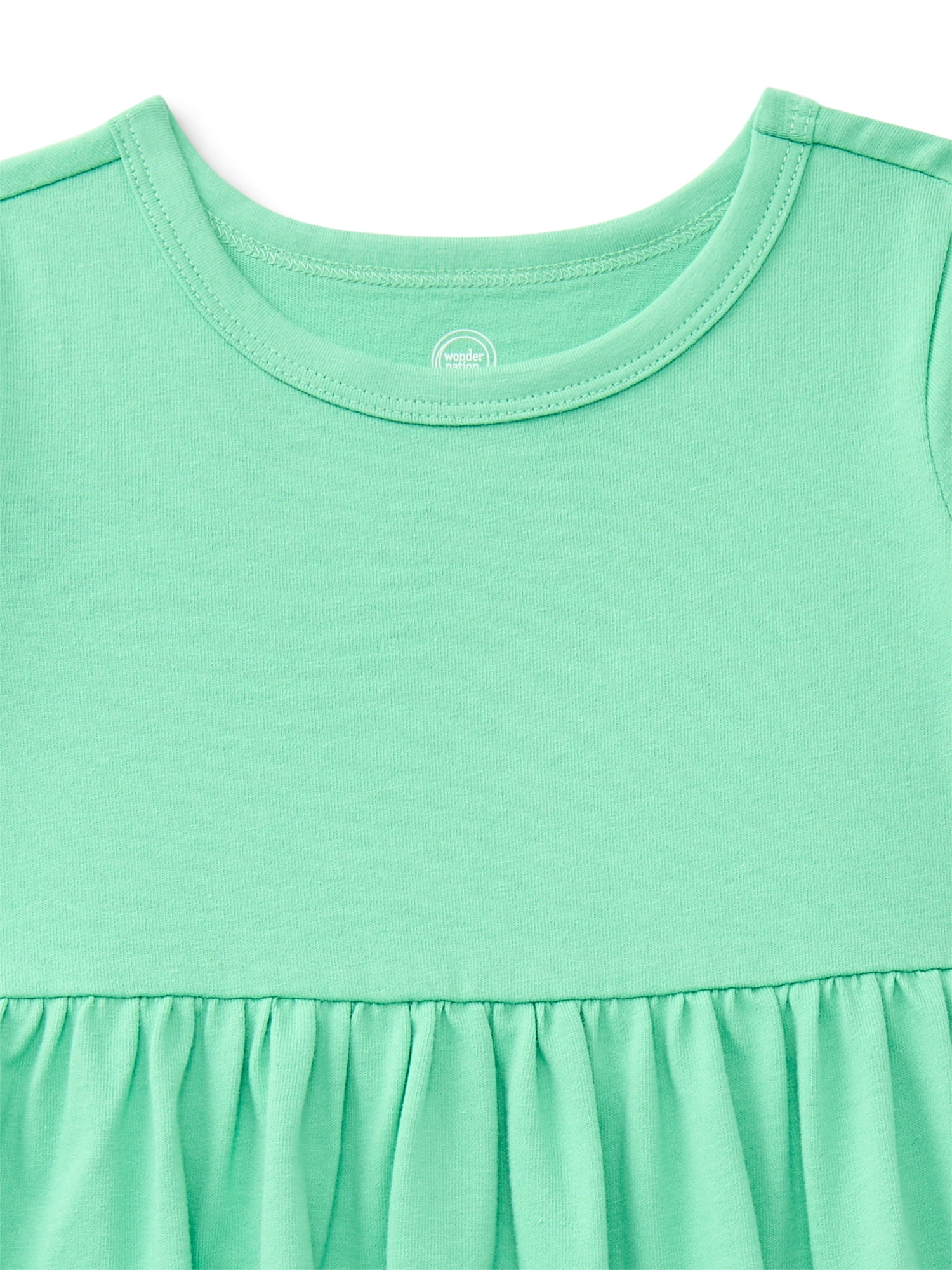 Wonder Nation Toddler Girls Play Dress with Short Sleeves, Sizes 12M-5T
