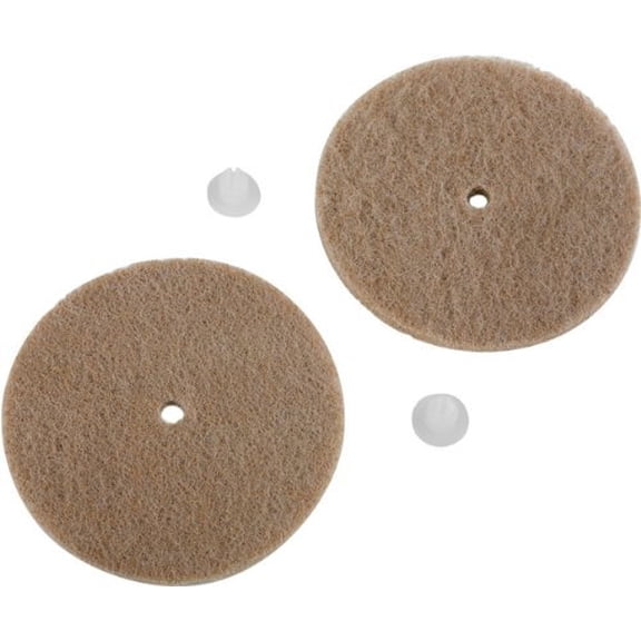 Koblenz 6'' Cleaning Pads - Tan - 6" Diameter - 2/Pack x 6" Diameter - Nylon Fiber - Tan