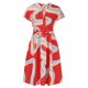 thumbnail image 4 of VISgogo Vestido de verano para mujer, manga corta, cuello en V, estampado a la moda, cierre de botón, vestido con cinturón VISgogo moda, 4 of 9