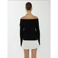 thumbnail image 6 of Off Shoulder Button Detail Sweater, 6 of 6
