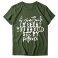 thumbnail image 4 of Gibobby Camiseta de manga corta para mujer Tops Camiseta para mujerO Neck Daily Loose Fashion Top(Verde,M), 4 of 5