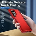 thumbnail image 2 of Dteck for Samsung Galaxy S25 Ultra Case, Full Body Heavy Duty Rugged Shockproof Protective Phone Cover with Tempered Glass Screen Protector and Camera Lens Cover,Red, 2 of 6