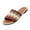 Brown, variant on Women's Rainbow Woven Slide Sandals, Colorful Flat Slippers, Boho Flat Mules, Women's Rainbow Gradient Woven Slide Sandals, Open Toe Flat Slippers for Summer, Daily, Blue 6