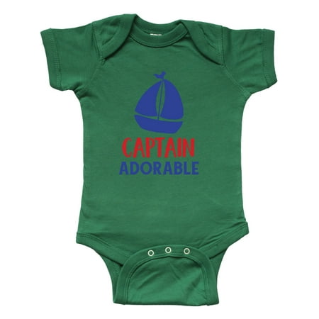 

Inktastic Captain Adorable Sail Boat Sailing - Red Blue Gift Baby Boy Bodysuit