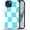 Blue Twist Check, variant on for iPhone 15 Plus Case, [Hybrid 2-Layer Hard Shell] Military-Grade Protection, All-Around Shockproof, Silicone Protective Phone Case for iPhone 15 Plus - Coloring Mushroom