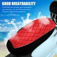 thumbnail image 3 of OULII Motorcycle Seat Cushion Protector Square Grid Anti Slip Red 1Pack, 3 of 4