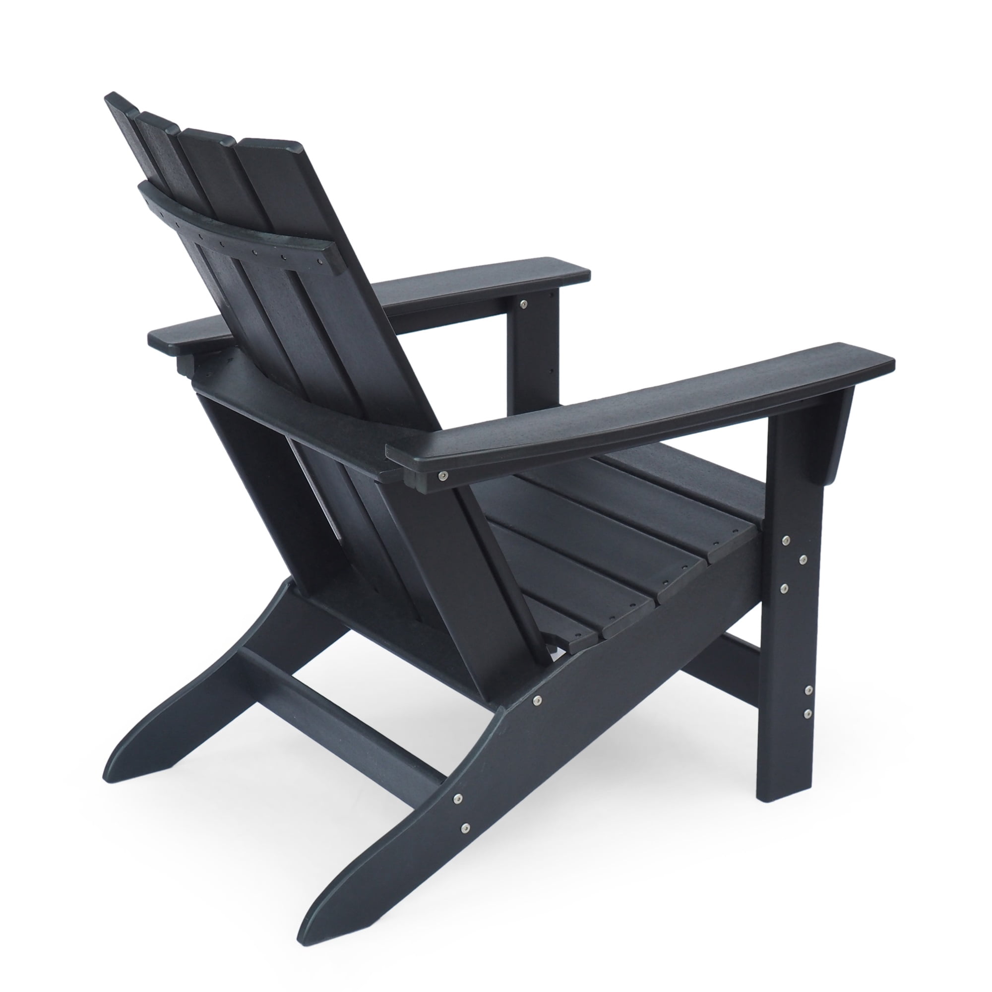 Outdoor Adirondack Chair High Density Resin All-Weather Slat Design Transitional Style For Patio Garden