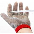 thumbnail image 1 of HAHDAXIA Gant en Cotte de Mailles, Gant Résistant aux Coupures de Qualité Alimentaire, Gant en Maille Métallique en Acier Inoxydable Gant de Coupe Couteau pour Boucher, Mandoline de Cuisine pour Écailler les Huîtres Chef Tranchage Filet de Poisson (Moyen), 1 of 7