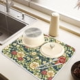 thumbnail image 6 of Ryvnso Bloom Flower Dish Drying Mat for Kitchen Countertop 18x24 Large Dish Pad Drainer Rack Dish Sink Mats, 6 of 7