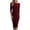 Burgundy, variant on TEAJOPSUU Dresses for Women Elegant 3/4 Sleeve Ruched Waist Bodycon Pencil Midi Dress for Work Cocktail Formal Office Wine