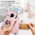 thumbnail image 4 of Compatible with Samsung Galaxy S9 Wallet Case with Card Holder, PU Leather Kickstand Card Slots Case,Double Magnetic Clasp Durable Shockproof Cover,Pink, 4 of 14