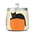 thumbnail image 7 of Yayeee Ashtray with Lid for Cigarette Smokeless Stainless Steel Home Ash Holder, Black Cat Orange Ball, 7 of 7