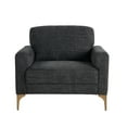 thumbnail image 2 of Studio Living Mayfield Modern Arm Chair, Black Woven Fabric, 2 of 11