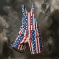 thumbnail image 4 of FYDUU USA 250th Anniversary Celebration Overalls For Man Casual Red White & Blue Suspenders Shorts Patriotic Denim Jumpsuit Versatile One-Pieces L, 4 of 4