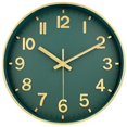 thumbnail image 1 of Reloj de Pared Moderno Mabpedo Digital 25 cm Batería Oro Verde, 1 of 9