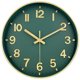thumbnail image 1 of Reloj de Pared Moderno Mabpedo Digital 25 cm Batería Oro Verde, 1 of 9
