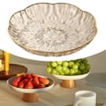 thumbnail image 6 of Clear Fruit Plate Food Serving Container Transparent Food Serving Platter Glacier Texture Plastic for Home Entertaining, 6 of 9