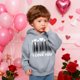 thumbnail image 5 of Sudadera con capucha y estampado de corazón de San Valentín, sudadera de manga larga para niños y niñas, chaqueta para niñas de talla mediana y grande., 5 of 7