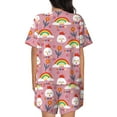 thumbnail image 3 of Bingfone Cartoon Chicken Print Pajamas Sets for Women Soft Short-Sleeved Pjs with Lounge Shorts Two Piece Sleepwear, 3 of 8