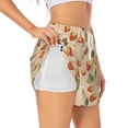 thumbnail image 3 of Lsque Floral Strawberr Printed Women's Running Shorts with Liner Pockets,Elastic Quick Dry Workout Athletic Gym Yoga Shorts,Womens High Waist Shorts-, 3 of 9