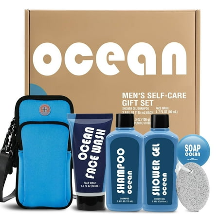 Bath and Body Wash Gift Set for Men Valentine's Day, Post-Workout Bath Gifts for Men Cleanses, Hydrates, Refreshes