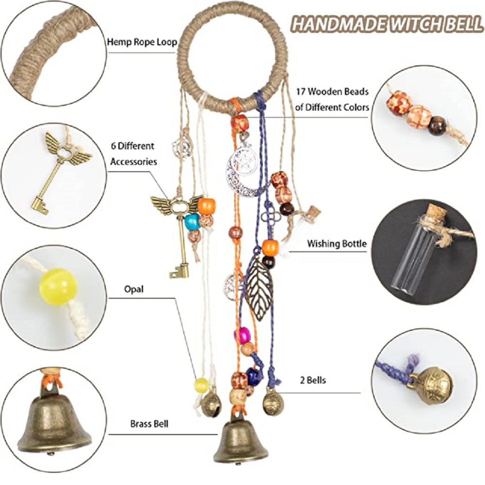 Xmarks Witches Bells Door Knob Protection, Sleigh Bells Door