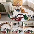 thumbnail image 5 of Round Rugs 3.3Ft, Christmas Round Area Rug Washable Indoor Throw Carpet, Rustic Snowman Winter Snowflake Xmas Tree Soft Non Slip Circle Rug for Laundry Room Patio Home Decor Aesthetic, 5 of 8