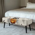 thumbnail image 2 of XYZCANDO Cat Spider Web Pattern Polyester Spandex Fabric Bench Covers with Anti Scratch, Comfortable Soft Bench Slipcover for Dining Room, 2 of 9