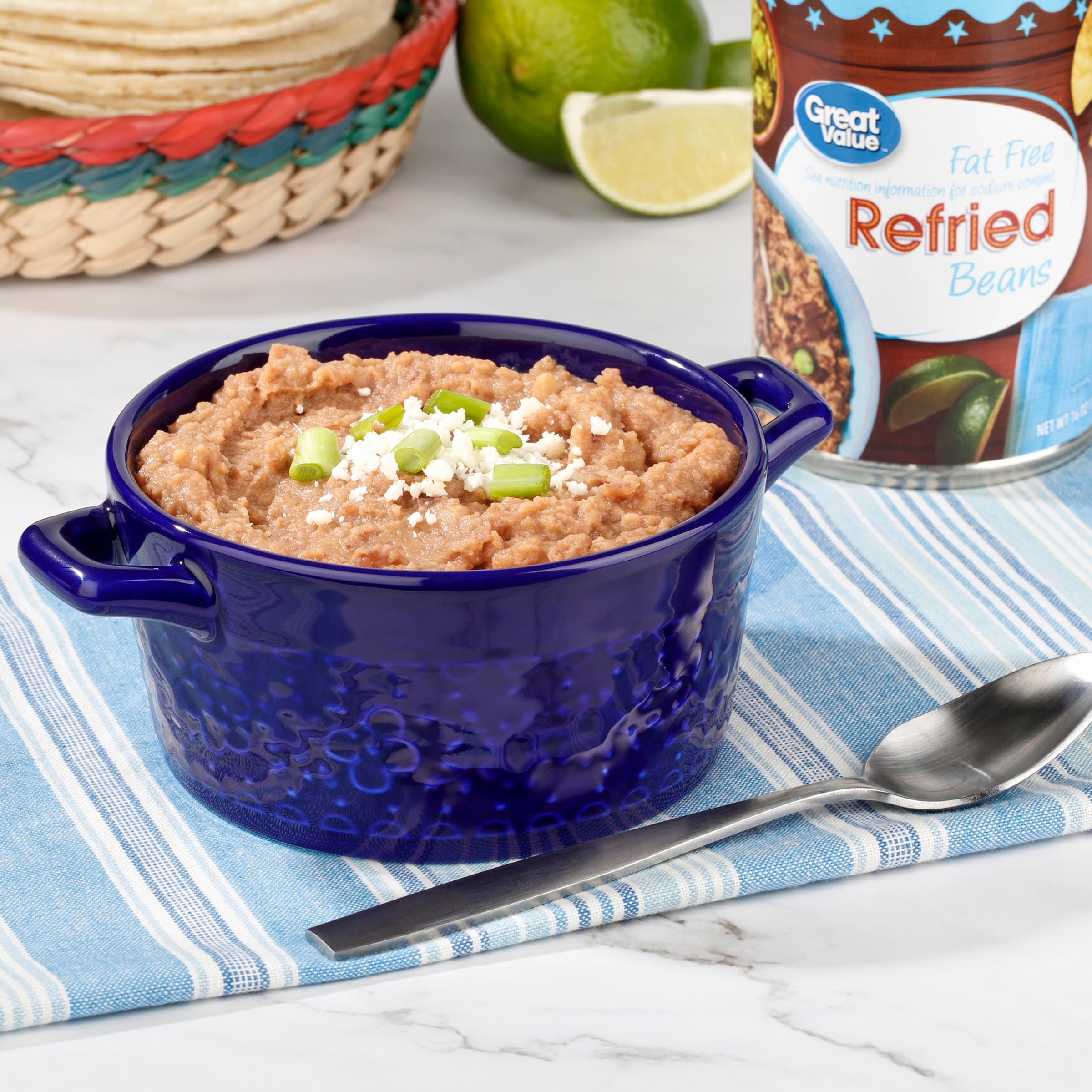 Great Value Fat Free Refried Beans, 16 oz