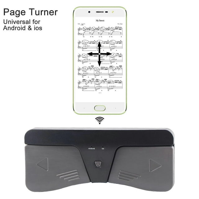 Pedal ABS con control inalámbrico inteligente y cambiador de páginas compatible con Bluetooth
