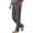 Gray, variant on Ynynloco 100%Cotton Pants for Women High Waist Trousers Tummy Control Office Straight Leg Trousers Ladies Slacks with Pockets