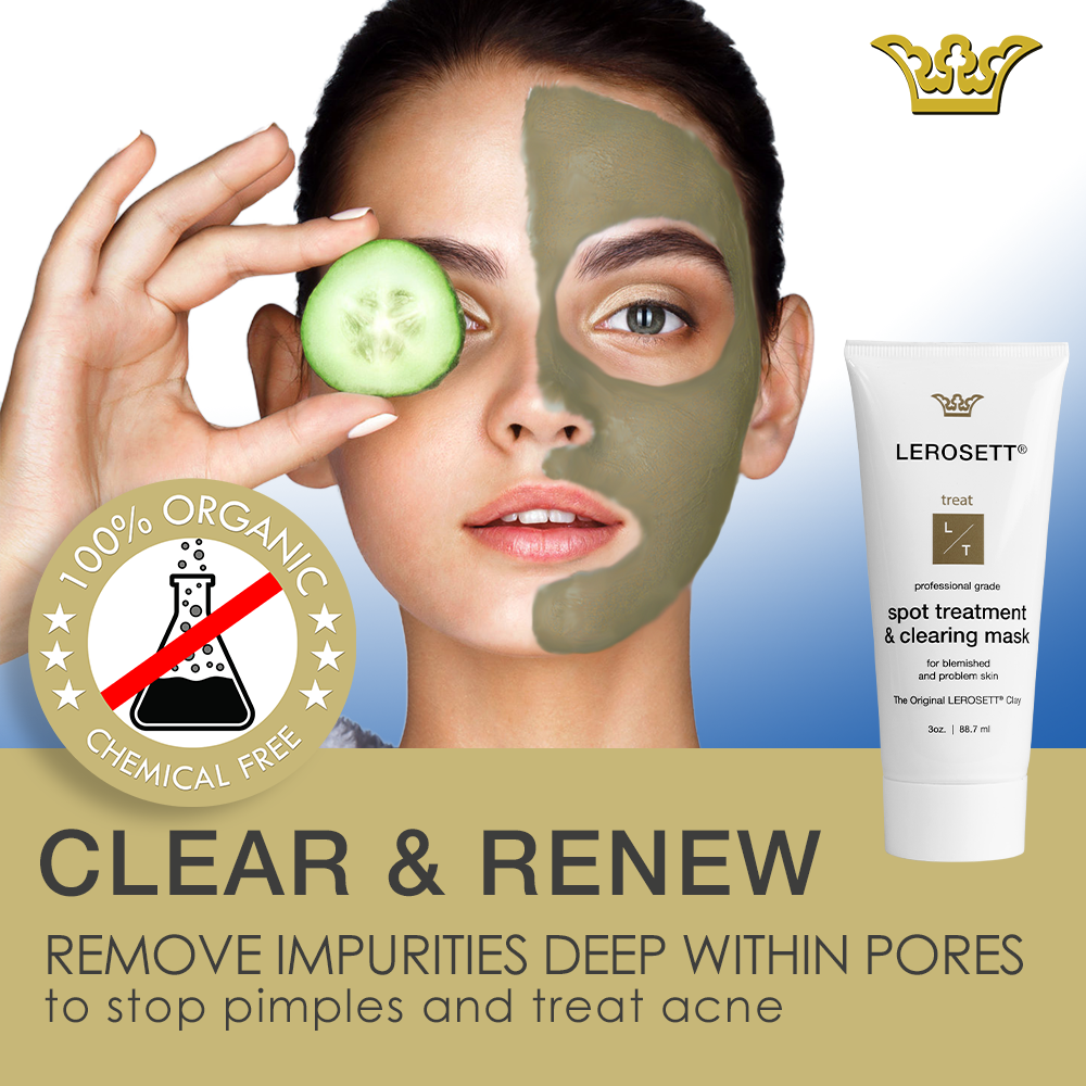 LEROSETT Organic Clay Acne Spot Treatment & Clearing Face Mask - image 5 of 9