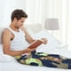 thumbnail image 5 of Balery Sloth with Donuts Pantalones de pijama para hombre, pijama ultraligero, pantalón de descanso-Medium, 5 of 6