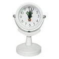thumbnail image 2 of Maoww Small Round Stand Clock Table Clock Watch Ticking Shelf Non Time White 6x9.5cm, 2 of 6