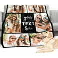 thumbnail image 4 of Customize Blankets with Photos, 3 Photos Customizable Blanket Personalized Blankets and Throws Best Friend Blanket for Besties BBF Friendship Gifts for Women Blankets, 4 of 5