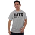 thumbnail image 4 of Cats Because People Suck Pet Lovers Men's Graphic T Shirt Tees Brisco Brands X, 4 of 4