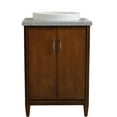 thumbnail image 4 of MCM 25" Single Round Sink Vanity with Gray Granite Stone in Walnut, 4 of 11
