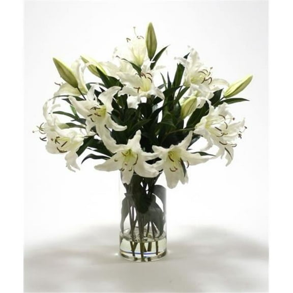 Waterlook Casablanca Lilies in Glass Cylinder