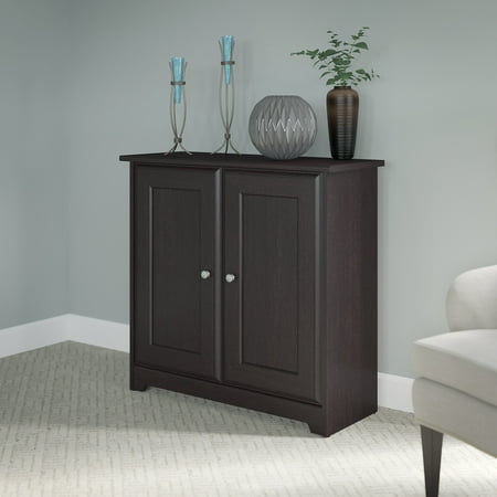 Bush Furniture Cabot Collection 2 Door Low Storage Espresso Oak Bush Furniture Cabot Collection 2 Door Low Storage Espresso Oak