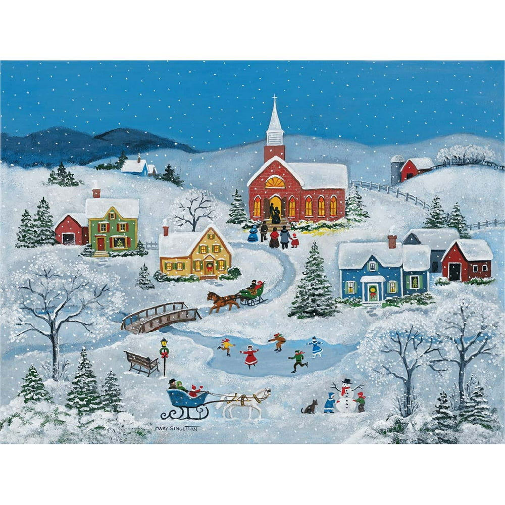 LANG SNOWY EVENING PUZZLE 500 PC