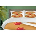 thumbnail image 4 of Ambesonne Christmas Alphabet Duvet Cover Sets, Letter S Stars, 2-Queen, Ginger Vermilion White, 4 of 7